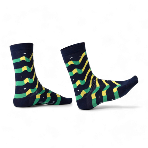 Chaussettes fantaisie SUR LA MÊME LONGUEUR D’ONDES Coton bio 2