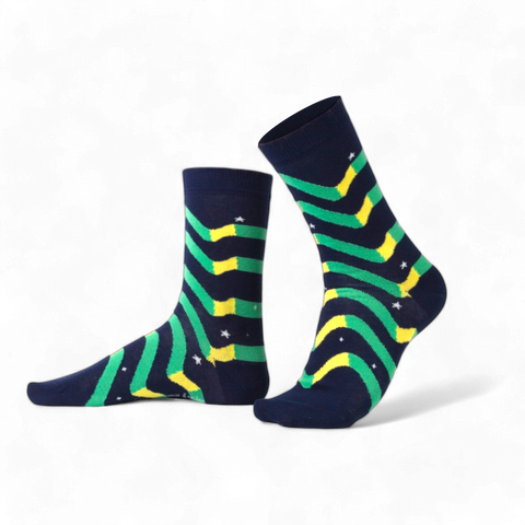 Chaussettes fantaisie SUR LA MÊME LONGUEUR D’ONDES Coton bio 6