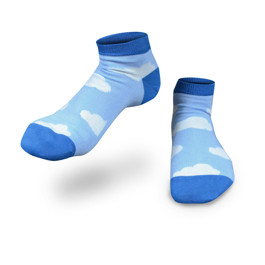 Chaussettes fantaisie SUR UN PETIT NUAGE COURTES Coton bio 1