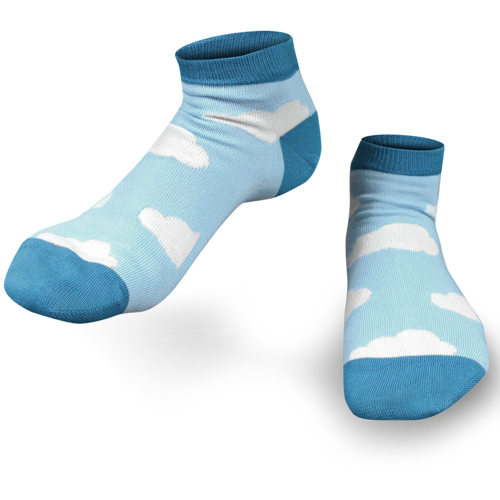 Chaussettes fantaisie SUR UN PETIT NUAGE COURTES Coton bio 1