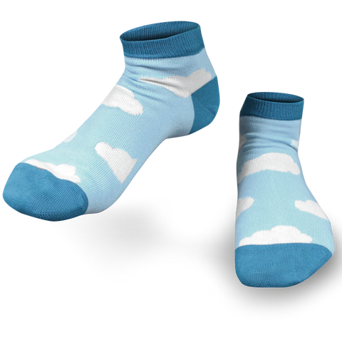 Chaussettes fantaisie SUR UN PETIT NUAGE COURTES Coton bio 1