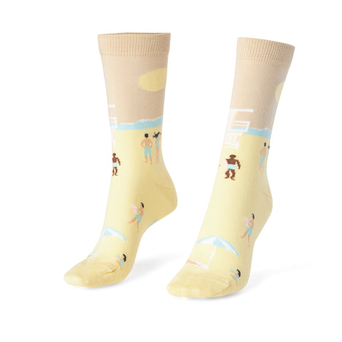 Chaussettes fantaisie SURVEILLANTS DE PLAGE Coton bio 1