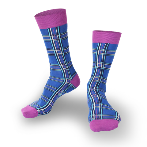 Chaussettes fantaisie TARTAN MÛRES SAUVAGES Coton bio 1