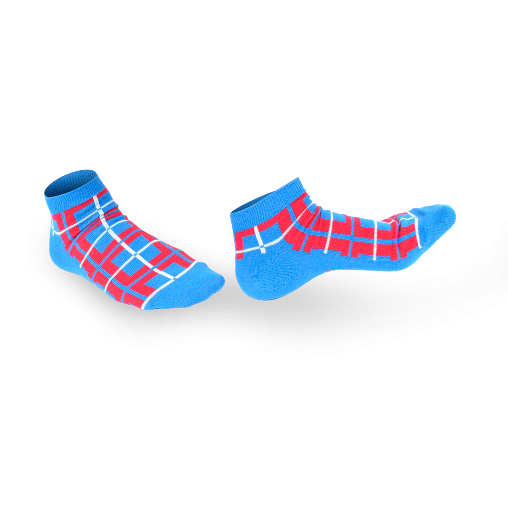 Chaussettes fantaisie TARTAN QUOI DE MOI ? COURTES Coton bio 1