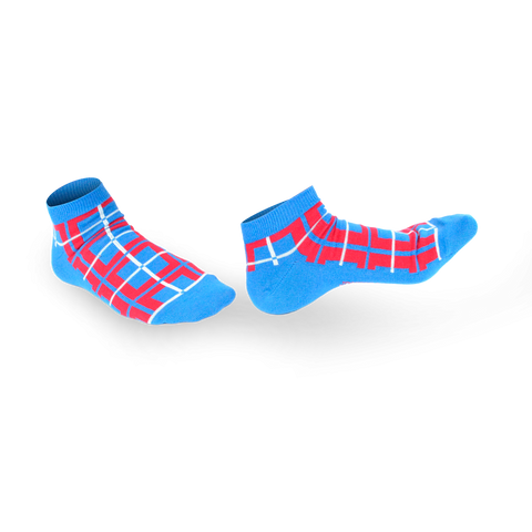 Chaussettes fantaisie TARTAN QUOI DE MOI ? COURTES Coton bio 1