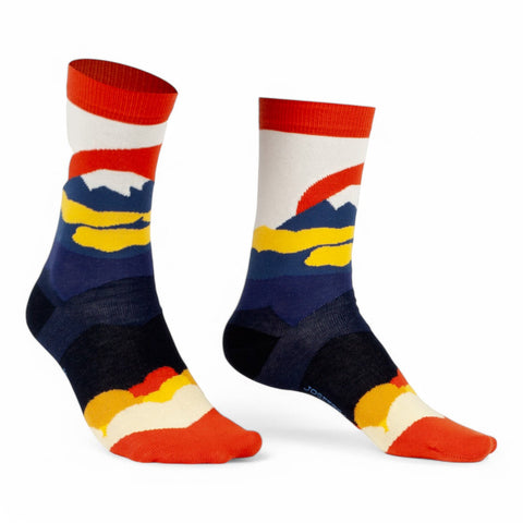 Chaussettes fantaisie THE FUJI IS ON FIRE Coton bio 1