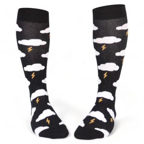 Chaussettes fantaisie TONNERRE DE ZEUS HAUTES Coton bio 1