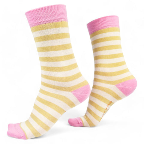 Chaussettes fantaisie TRANCHES DE CITRON Coton bio 1