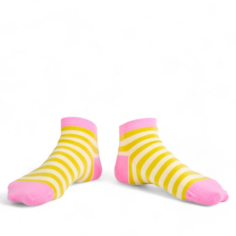 Chaussettes fantaisie TRANCHES DE CITRON COURTES Coton bio 1