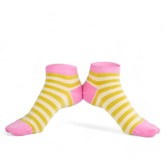 Chaussettes fantaisie TRANCHES DE CITRON COURTES Coton bio 3