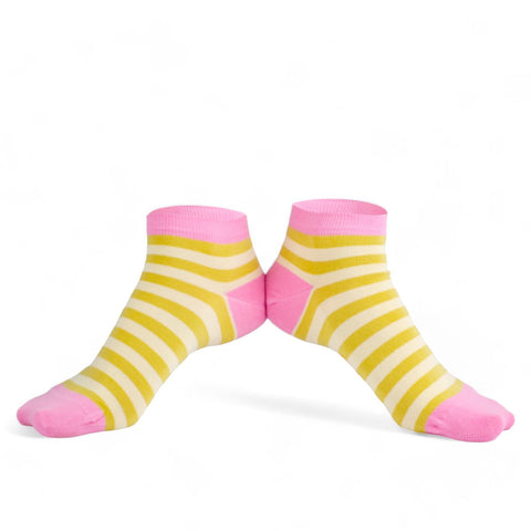 Chaussettes fantaisie TRANCHES DE CITRON COURTES Coton bio 3