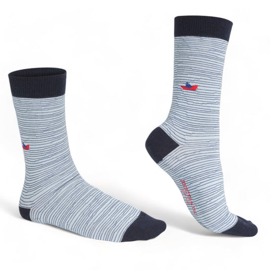 Chaussettes fantaisie TRES LOIN DU BORD Coton bio 1