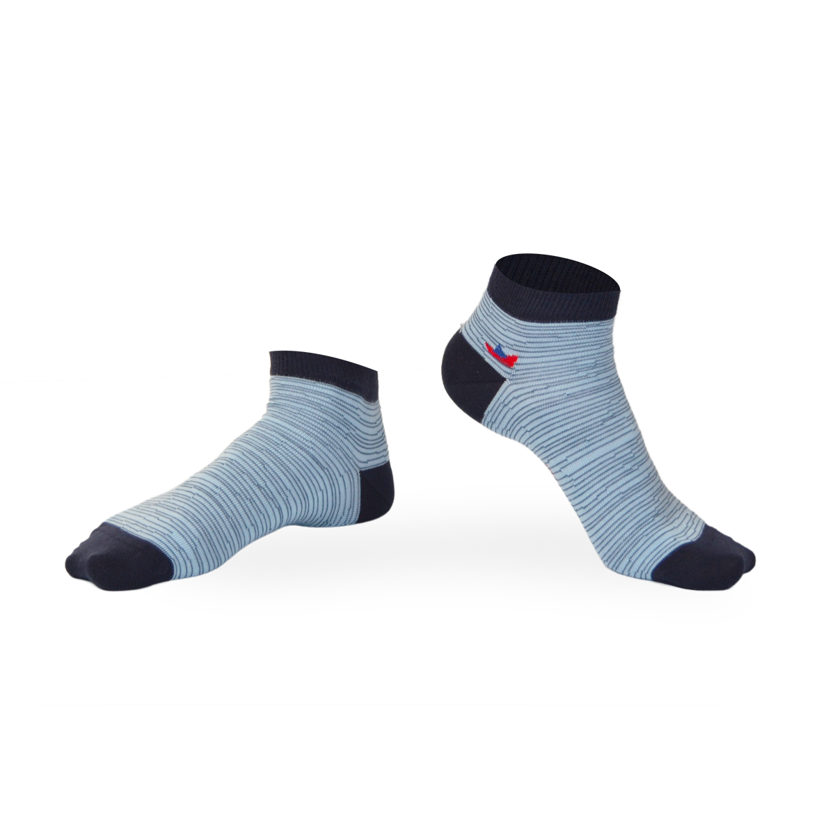 Chaussettes fantaisie TRES LOIN DU BORD courtes Coton bio 1