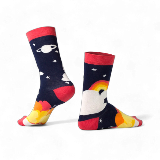 Chaussettes fantaisie TU LA VOIS GRANDE OURSE ? Coton bio 1