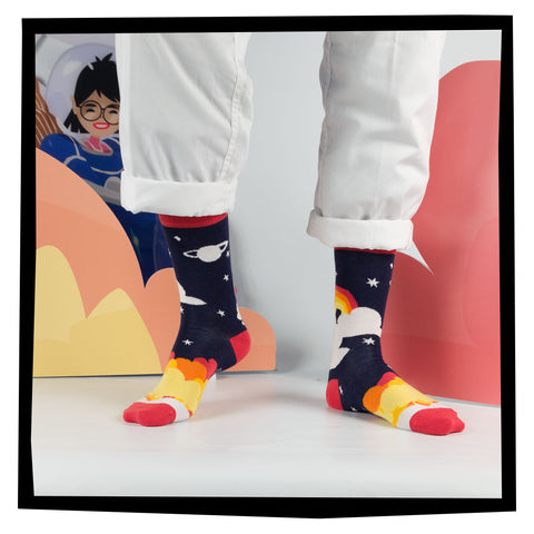 Chaussettes fantaisie TU LA VOIS GRANDE OURSE ? Coton bio 5