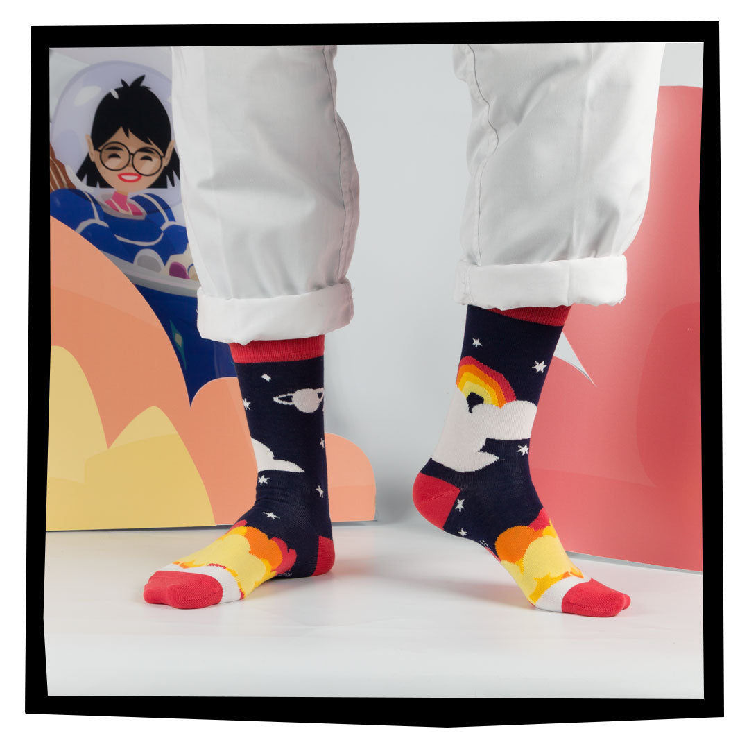Chaussettes fantaisie TU LA VOIS GRANDE OURSE ? Coton bio 3
