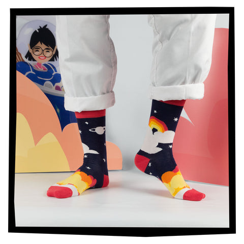 Chaussettes fantaisie TU LA VOIS GRANDE OURSE ? Coton bio 3