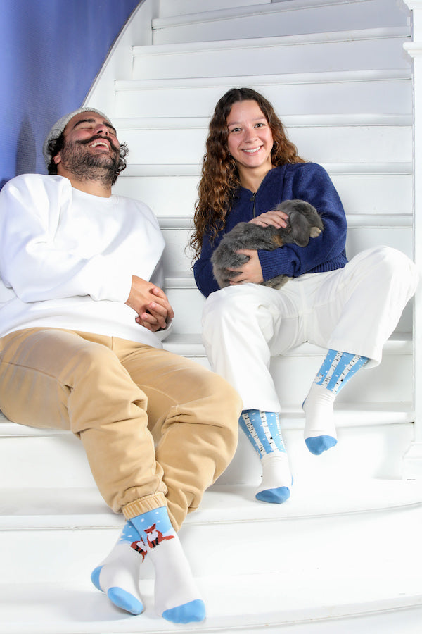 Chaussettes fantaisie UN FROID DE RENARD Coton bio 3