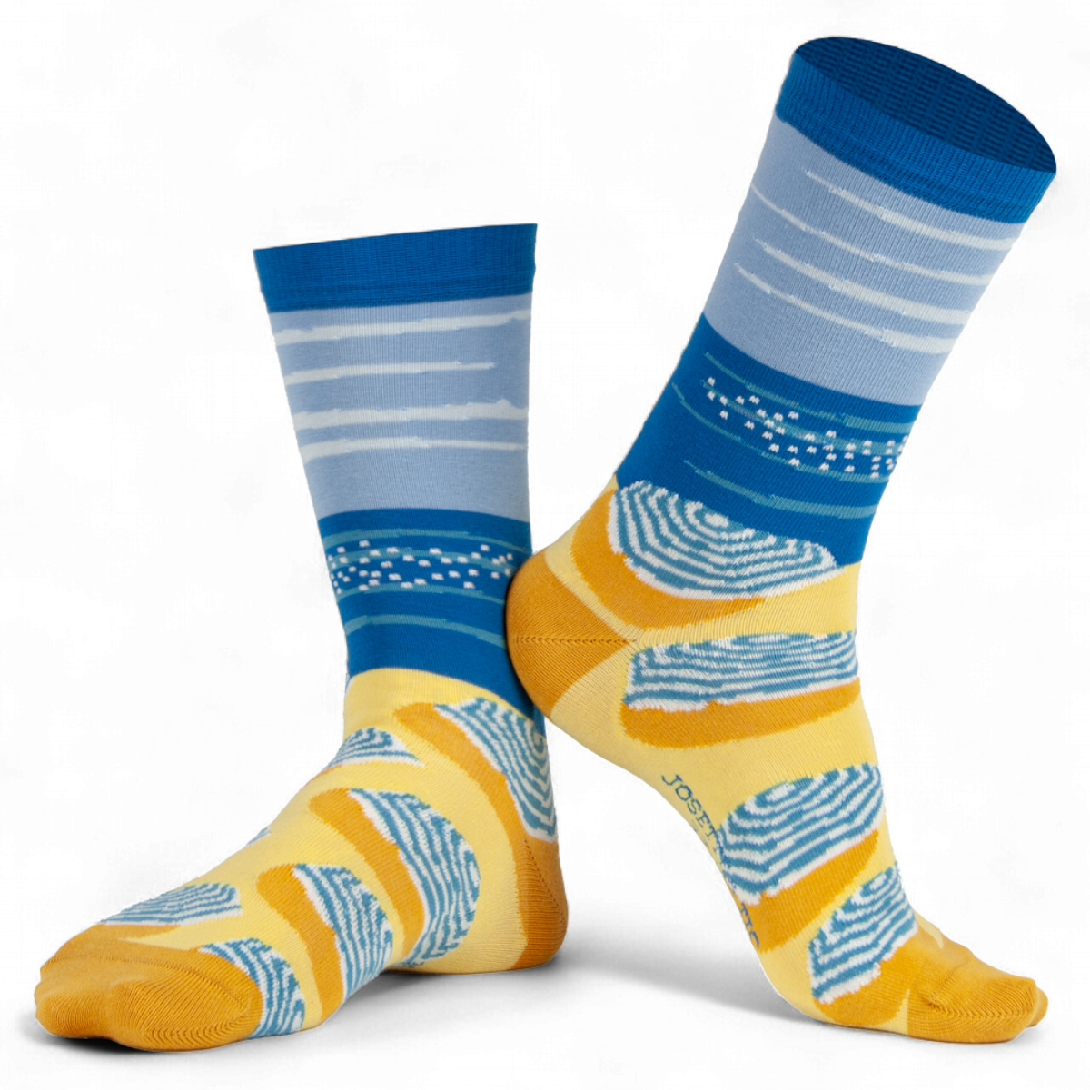 Chaussettes fantaisie UNE PLAGE SE TOURNE Coton bio 1