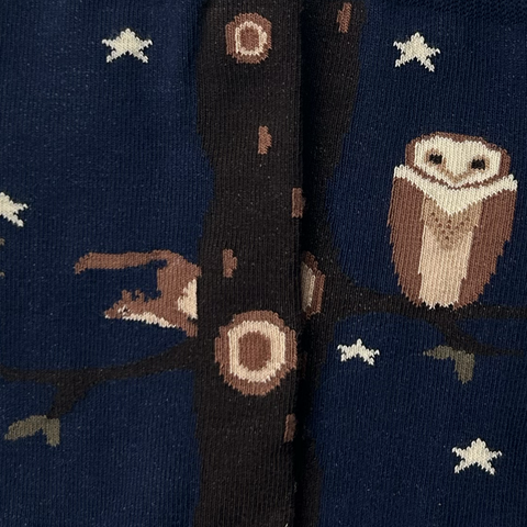 Chaussettes fantaisie VIE NOCTURNE HAUTES Coton bio 2