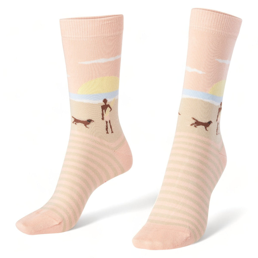 Chaussettes fantaisie VIENS VOIR LE SUNSET Coton bio 1
