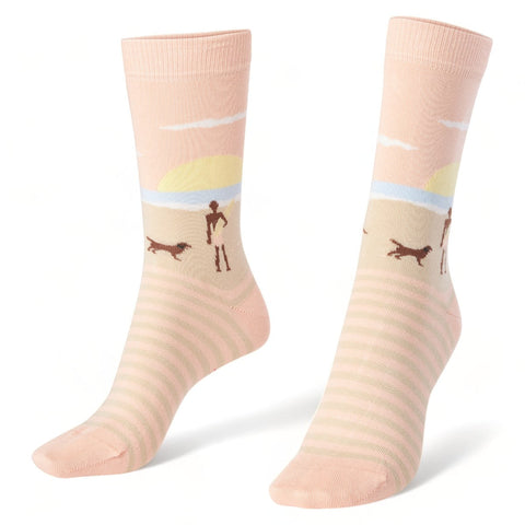 Chaussettes fantaisie VIENS VOIR LE SUNSET Coton bio 1