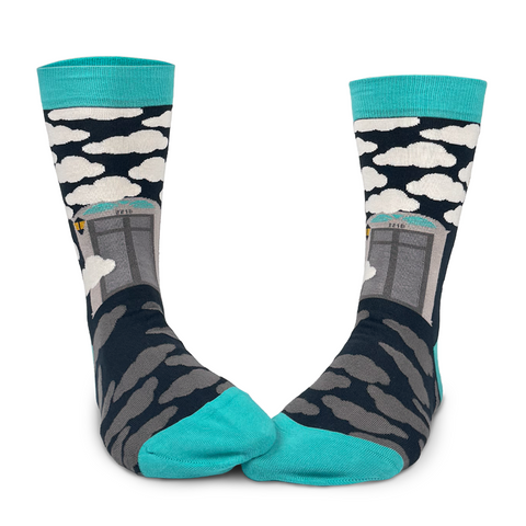 chaussettes fantaisie coton bio josette & tic fog me i'm sherlock ghost