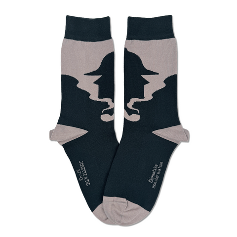 chaussettes fantaisie coton bio josette & tic élémentaire mon cher watson