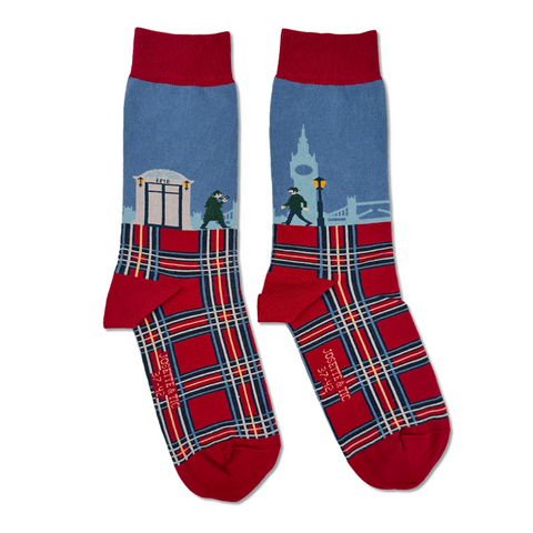 chaussettes fantaisie coton bio josette & tic london calling packshot