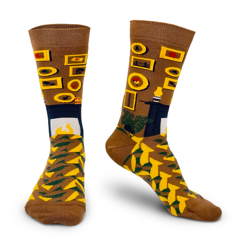 chaussettes fantaisie coton bio josette & tic sherlock is on fire ghost