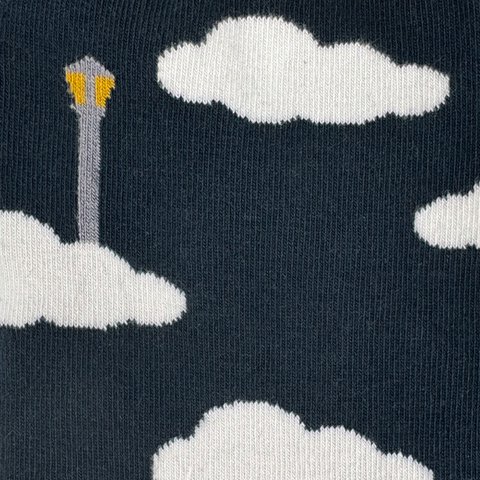 chaussettes fantaisie coton bio josette & tic what the fog détail maille