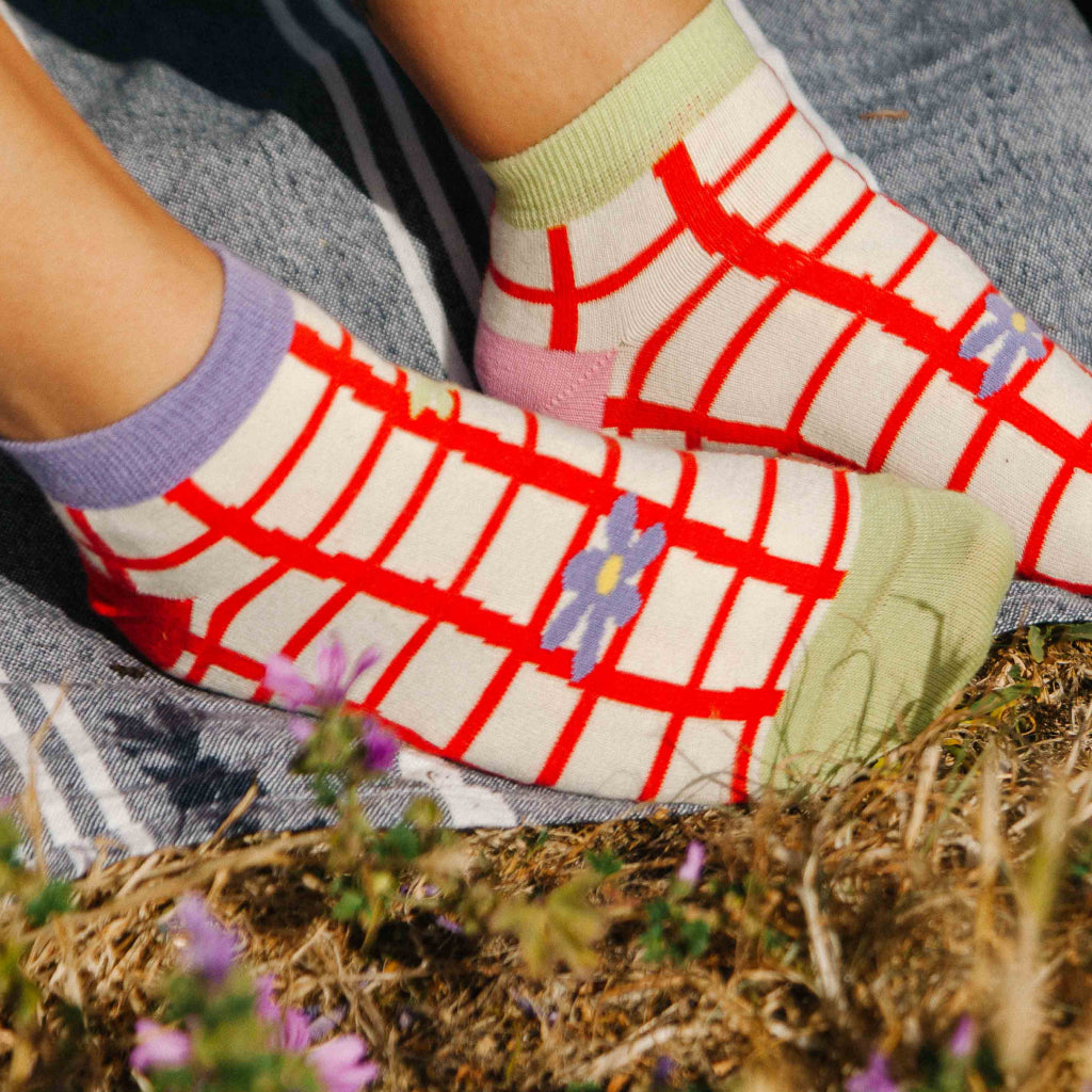 pic nic champêtre portées 2 chaussettes fantaisie coton bio josette & tic