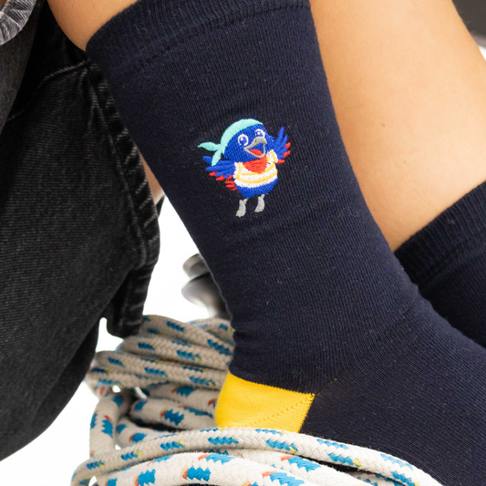 vol au dessus d'un nid de frégate chaussettes fantaisie coton bio josette & tic lifestyle 1